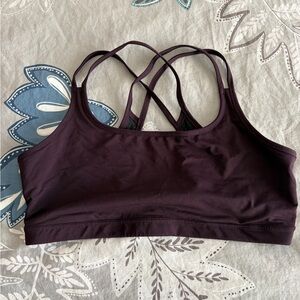 GAP Dark Purple Strappy Sports Bra